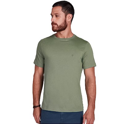 Camiseta Individual Básica Regular Ou24 Verde Masculino