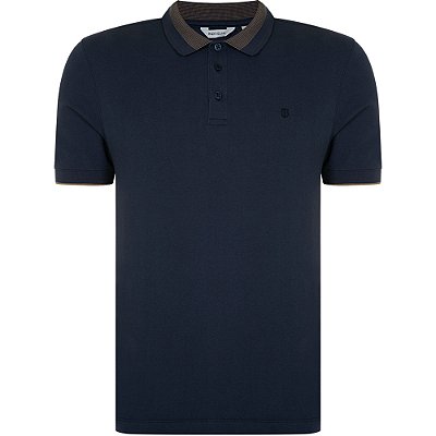 Camisa Polo Individual Lines Ou24 Marinho Masculino