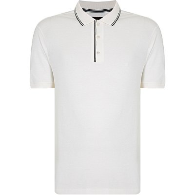 Camisa Polo Individual Crepe In24 Off White Masculino