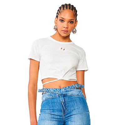 Camiseta Colcci Slim Ou24 Off White Feminino
