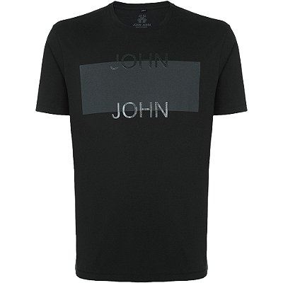 Camiseta John John Regular Square Glow In24 Preto Masculino