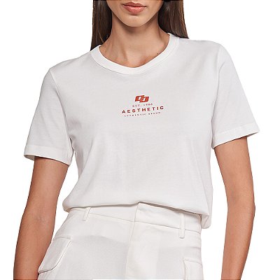 Camiseta Colcci Comfort In24 Off White Feminino