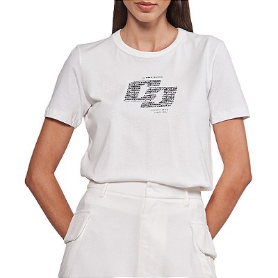 Camiseta Colcci Comfort Estampada Ou24 Off White Feminino
