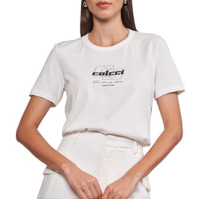 Camiseta Colcci Comfort Estampada In24 Off White Feminino