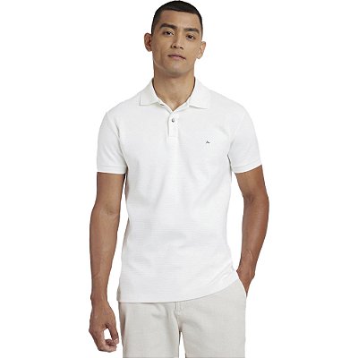 Camisa Polo Aramis Suedine Canelado In24 Off White Masculino