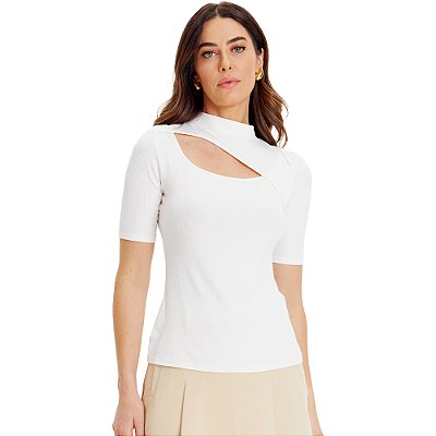 Blusa Lança Perfume Open In24 Off White Feminino