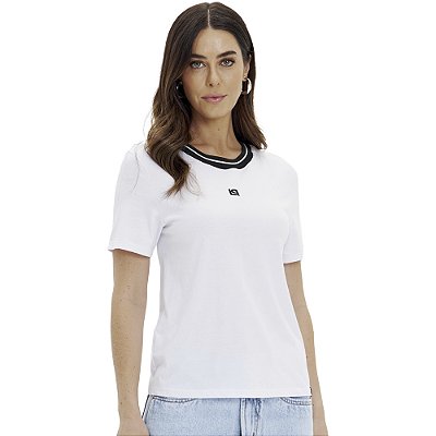 Camiseta Easy Lança Perfume Faixa In24 Branco Feminino