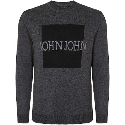 Suéter Tricot John John Paul In24 Cinza Masculino