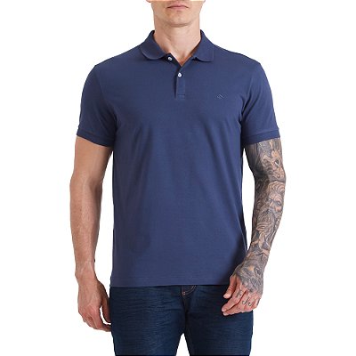 Camisa Polo Forum Muscle In24 Marinho Masculino