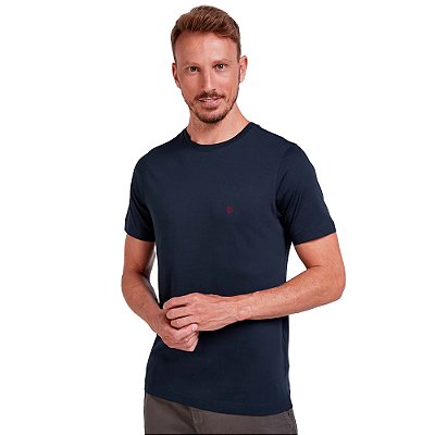 Camiseta Individual Regular Basic Ou24 Marinho Masculino