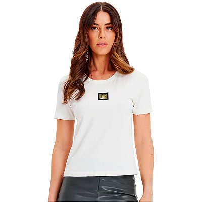 Camiseta Babylook Easy Lança Perfume Ou24 Off White Feminino
