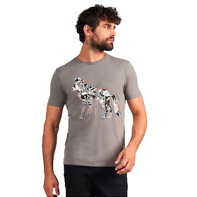Camiseta Acostamento Casual In24 Cinza Masculino