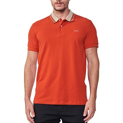 Camisa Polo Colcci Casual In24 Laranja Masculino
