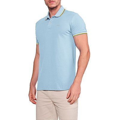 Camisa Polo Colcci Three Lines Ou24 Azul Cashmere Masculino