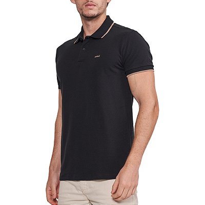 Camisa Polo Colcci Lined In24 Preto Masculino