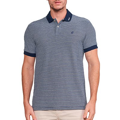 Camisa Polo Colcci Listrada In24 Marinho Masculino