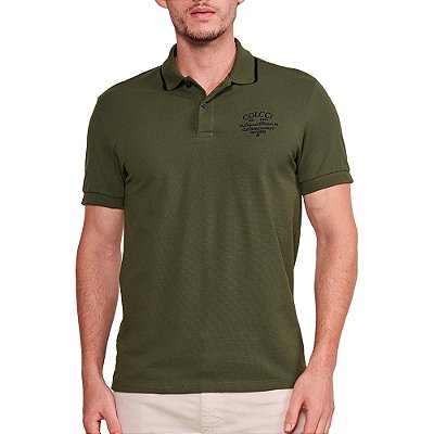 Camisa Polo Colcci Casual Slim In24 Verde Masculino