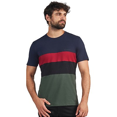Camiseta Acostamento Recortes In24 Marinho Masculino
