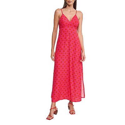 Vestido Colcci Estampado Slim In24 Rosa Feminino