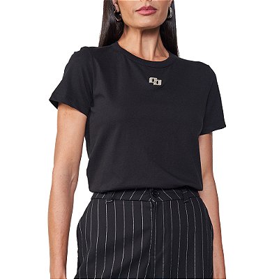 Camiseta Colcci Comfort In24 Preto Feminino