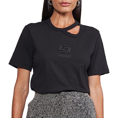 Camiseta Colcci Gola In24 Preto Feminino