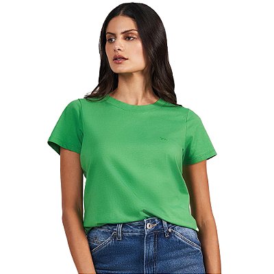Camiseta Acostamento Basic In24 Verde Feminino