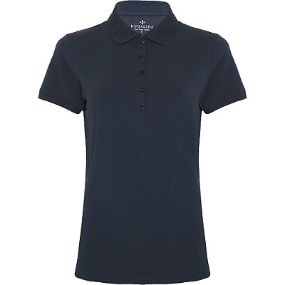 Camisa Polo Dudalina Soft Pima In24 Marinho Feminino