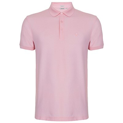 Camisa Polo Dudalina Pima Essentials In24 Rosa Masculino