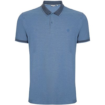 Camisa Polo Dudalina Binada In24 Azul Masculino