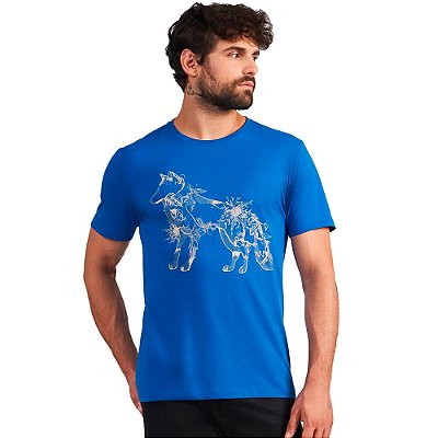 Camiseta Acostamento Casual In24 Azul Masculino