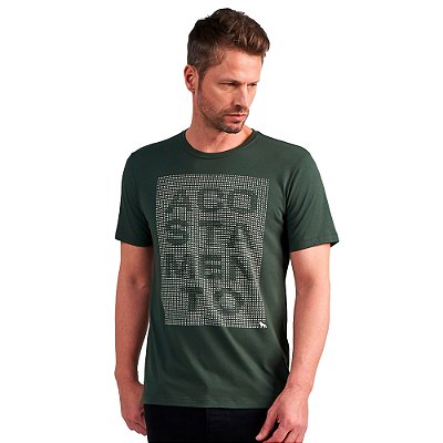 Camiseta Acostamento Casual Elastane In24 Verde Masculino