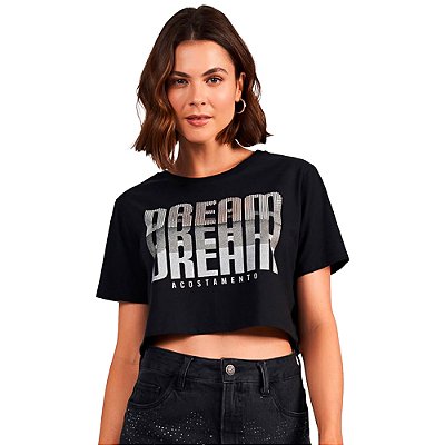 Camiseta Acostamento Dream In24 Preto Feminino