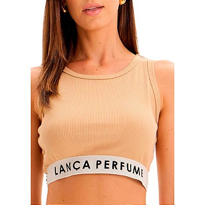 Regata Canelada Lança Perfume Elástico Pr25 Bege Feminino