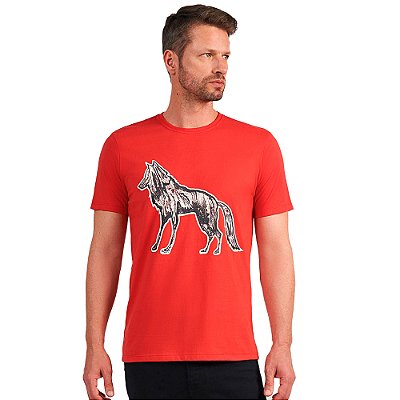 Camiseta Acostamento Casual In24 Vermelho Masculino