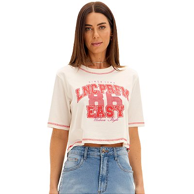 Camiseta Easy Lança Perfume Urban Pr25 Off White Feminino