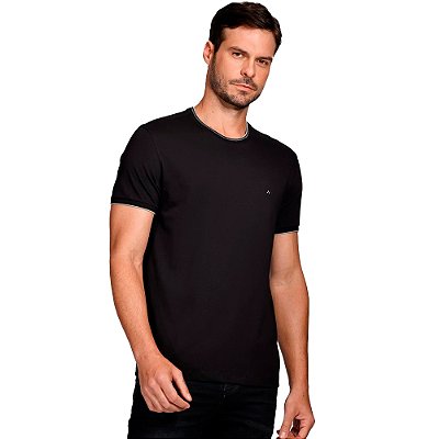 Camiseta Aramis Friso na Gola Ve25 Preto Masculino