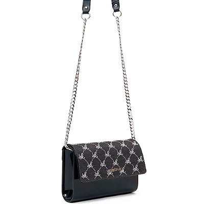 Bolsa Crossbody Lança Perfume Shine Pr25 Preto Feminino