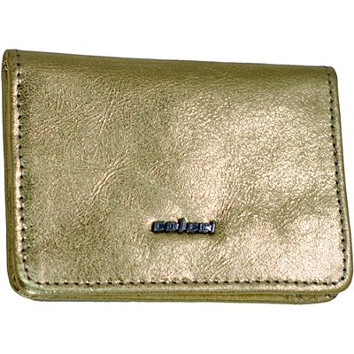 Carteira Couro Colcci Couro Placa Pr25 Dourado Feminino