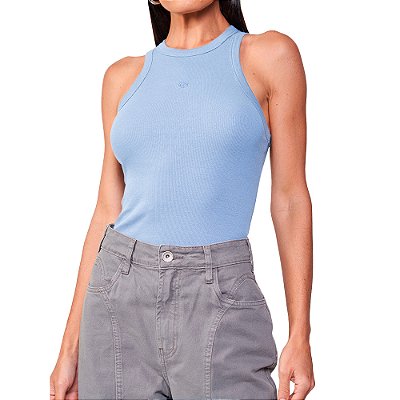 Regata Canelada Colcci Slim Pr25 Azul Feminino