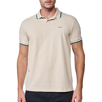 Camisa Polo Colcci 2 Lines Pr25 Bege Taupe Masculino