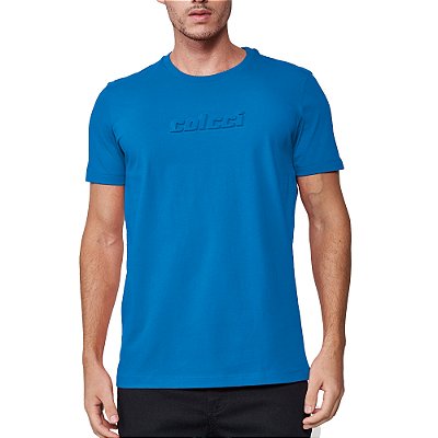Camiseta Colcci Slim Pr25 Azul Urano Masculino
