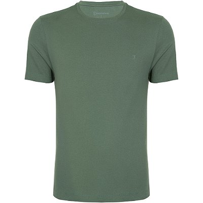 Camiseta Individual Moda Comfort In24 Verde Escuro Masculino