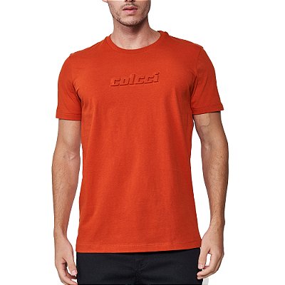 Camiseta Colcci Slim Pr25 Laranja Masculino
