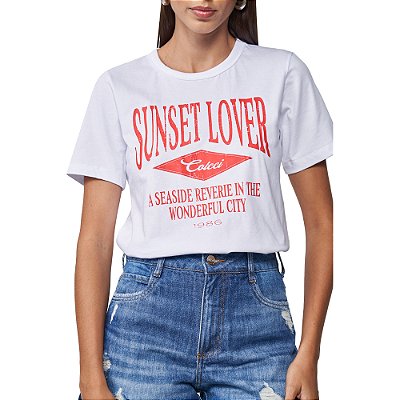 Camiseta Colcci Sunset Pr25 Branco Feminino