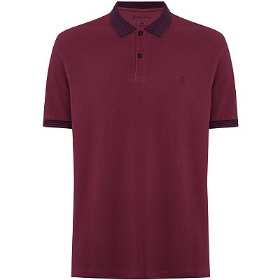 Camisa Polo Individual Comfort In24 Bordô Masculino