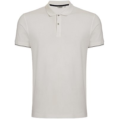 Camisa Polo Dudalina Passafita In24 Off White Masculino