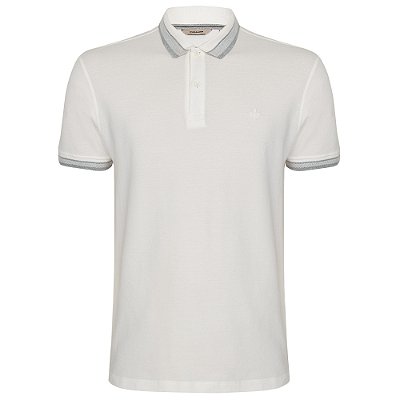 Camisa Polo Dudalina Binada In24 Off White Masculino