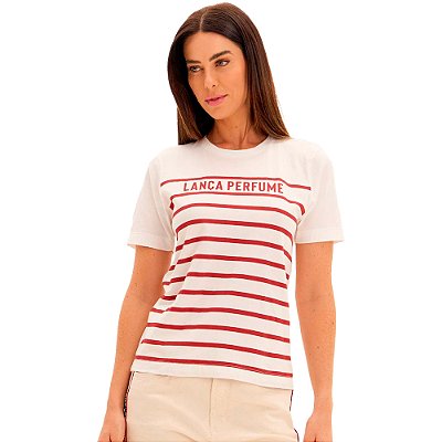 Camiseta Lança Perfume Curta Pr25 Off White Feminino