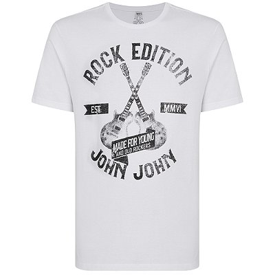 Camiseta John John Regular Guitar In24 Branco Masculino