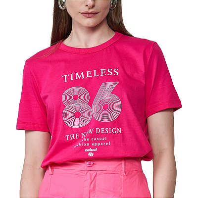 Camiseta Colcci Timeless Pr25 Rosa Deep Pink Feminino